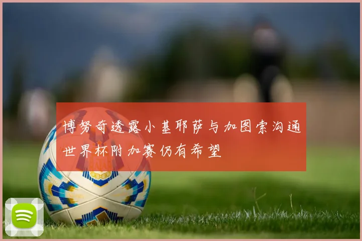 博努奇透露小基耶萨与加图索沟通世界杯附加赛仍有希望